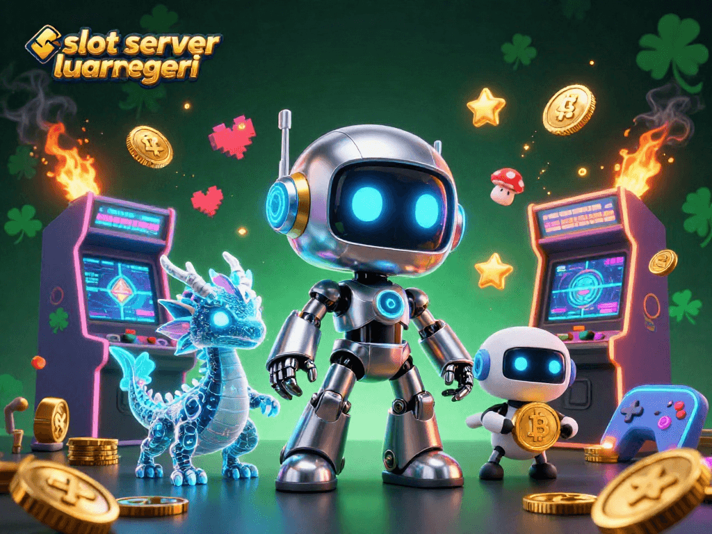 Engage with slot server luar negeri through vibrant 3D cartoon characters playing engaging arcade games.