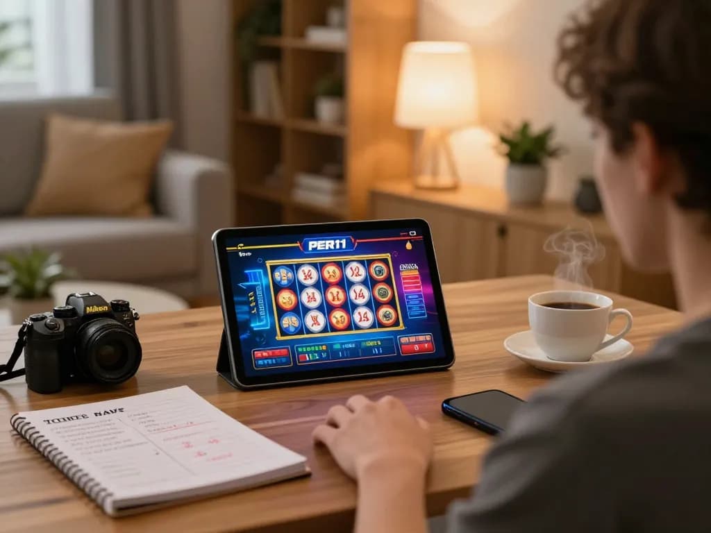 Engaging with PERI11 online gaming strategies at home with cozy setup and relaxed atmosphere