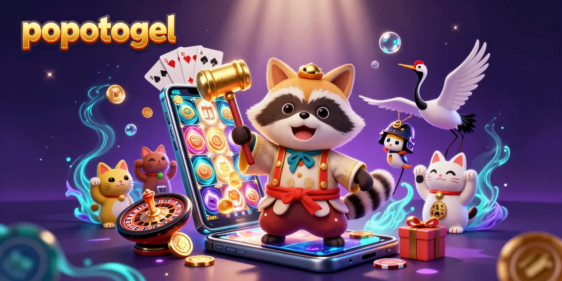 Experience thrilling wins with popotogel's vibrant gaming scene featuring friendly characters and dynamic casino elements.