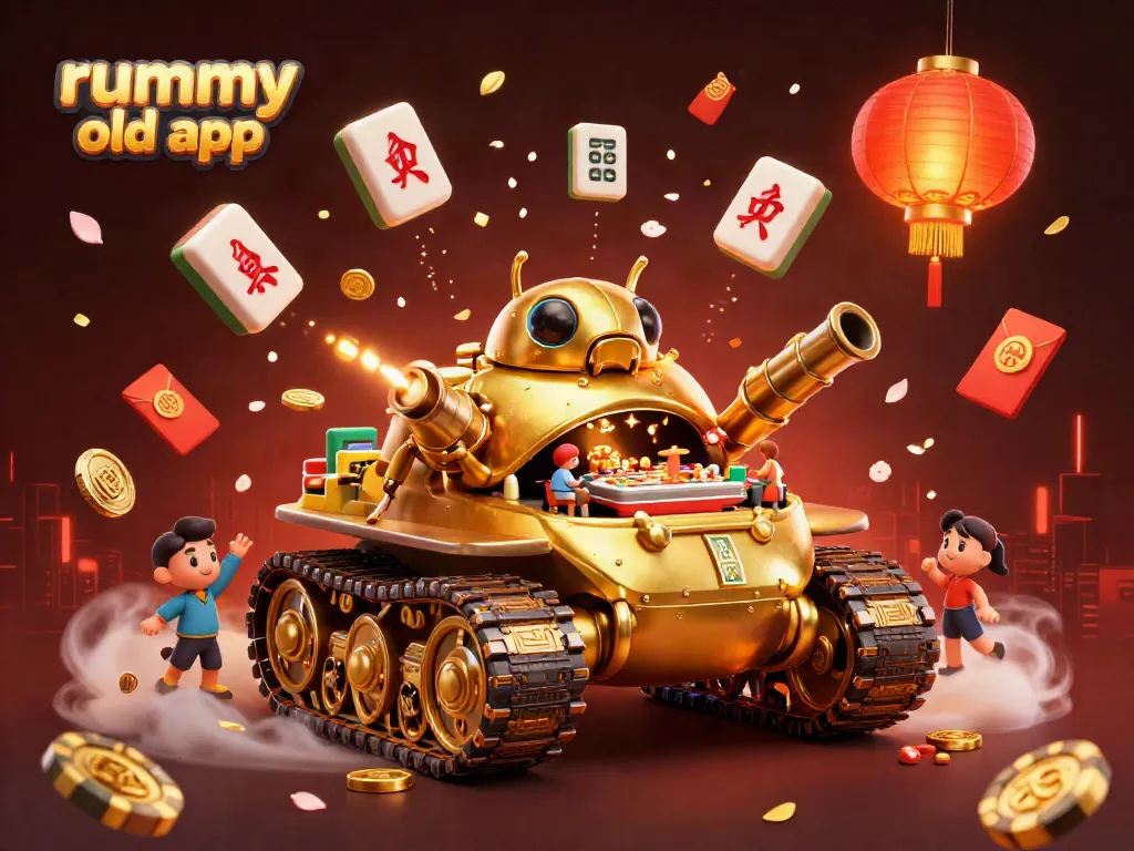 Experience the exciting rummy old app within a vibrant casino scene filled with dazzling elements.