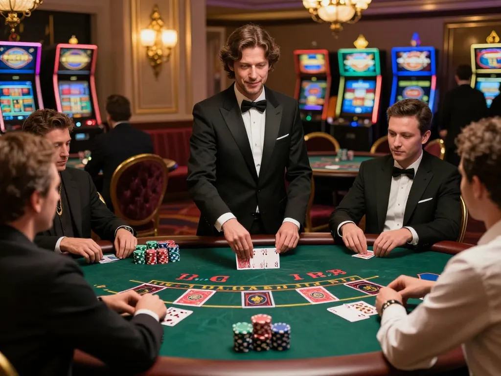 Player strategizing their next move at a Da88 blackjack table with chips stacked and cards dealt.