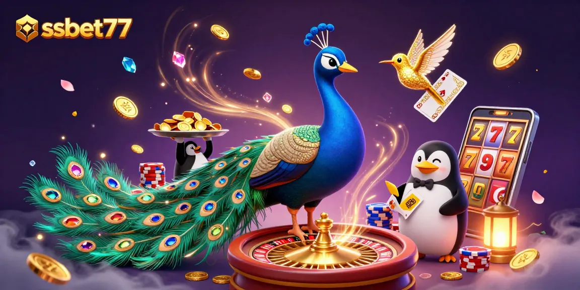 Experience rich gameplay with ssbet77's vibrant casino illustration showcasing exciting game elements.