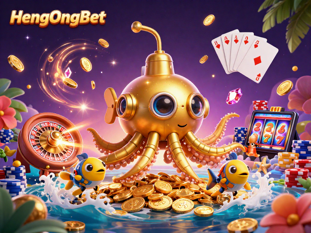 Experience thrilling gameplay at HengOngBet with vibrant gaming scenes of wins and excitement.