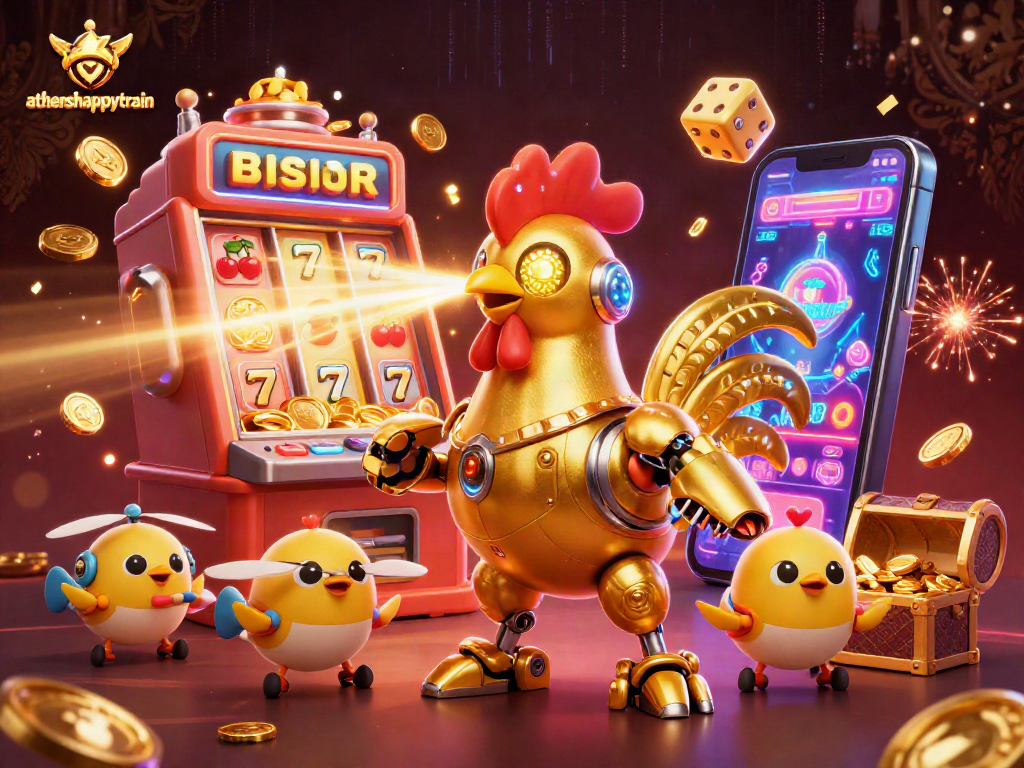 Experience the thrill of athenshappytrain as dynamic symbols of fortune explode across a vibrant casino scene.