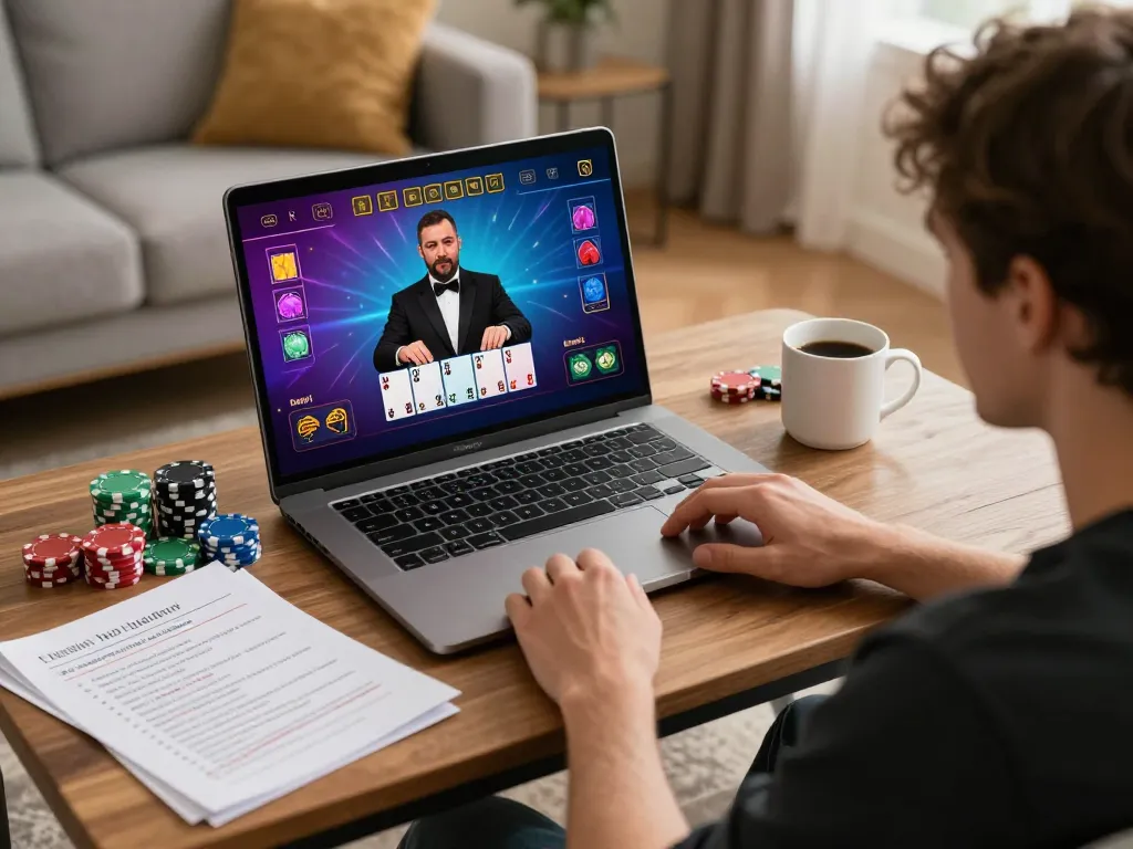 hi88 player enjoying live dealer blackjack game online, focused on winning strategies and responsible gaming