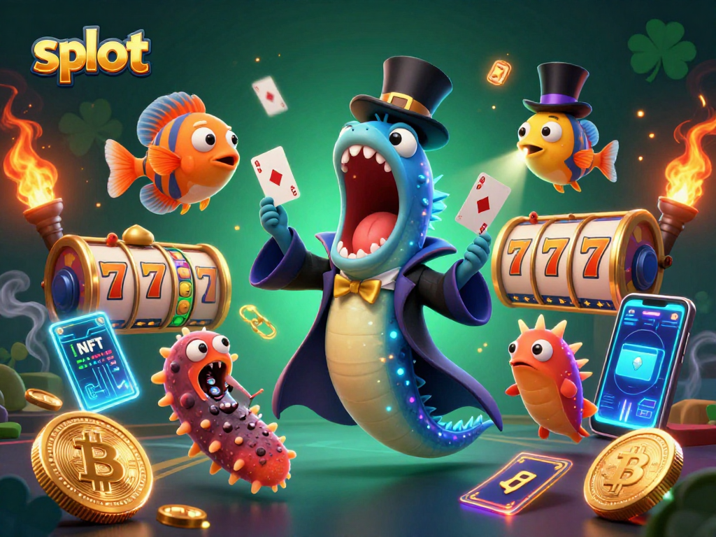Win slots with a magical 3D illustration featuring an eel magician, anglerfish spotlight, and a sea cucumber act.