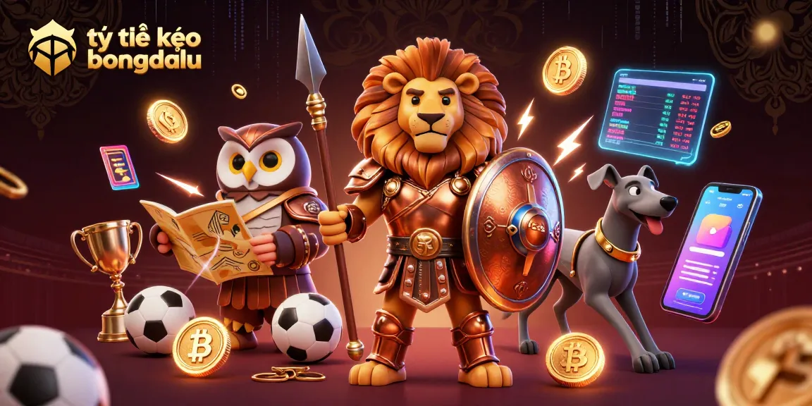 Bet on tỷ lệ kèo bongdalu with live sports odds displayed amid vibrant casino characters.
