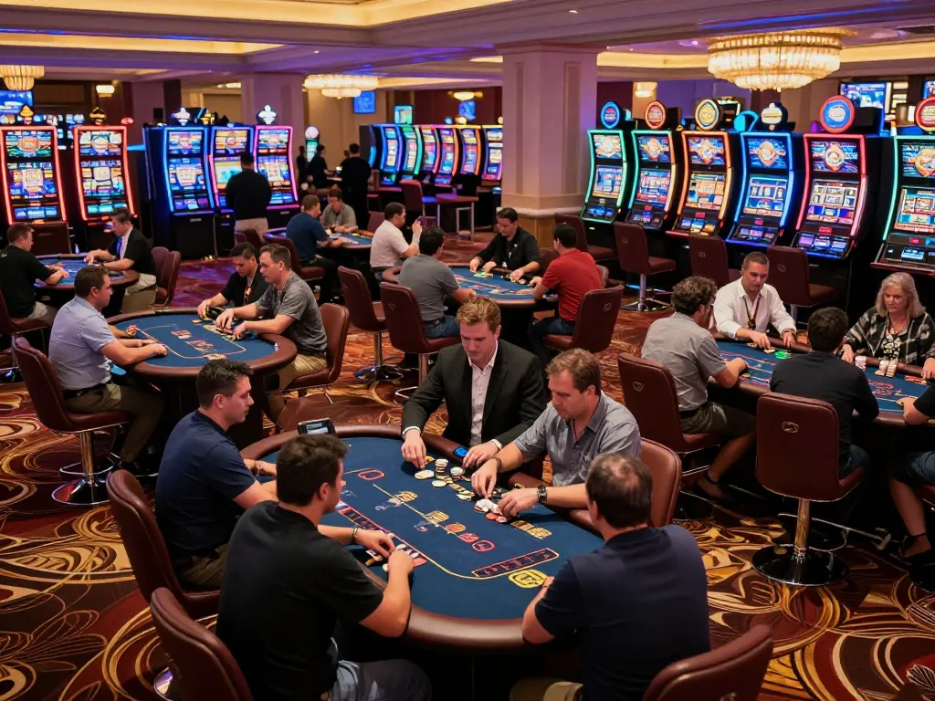 Engaged players at nhà cái 888VI poker table showcasing lively gameplay and casino atmosphere.