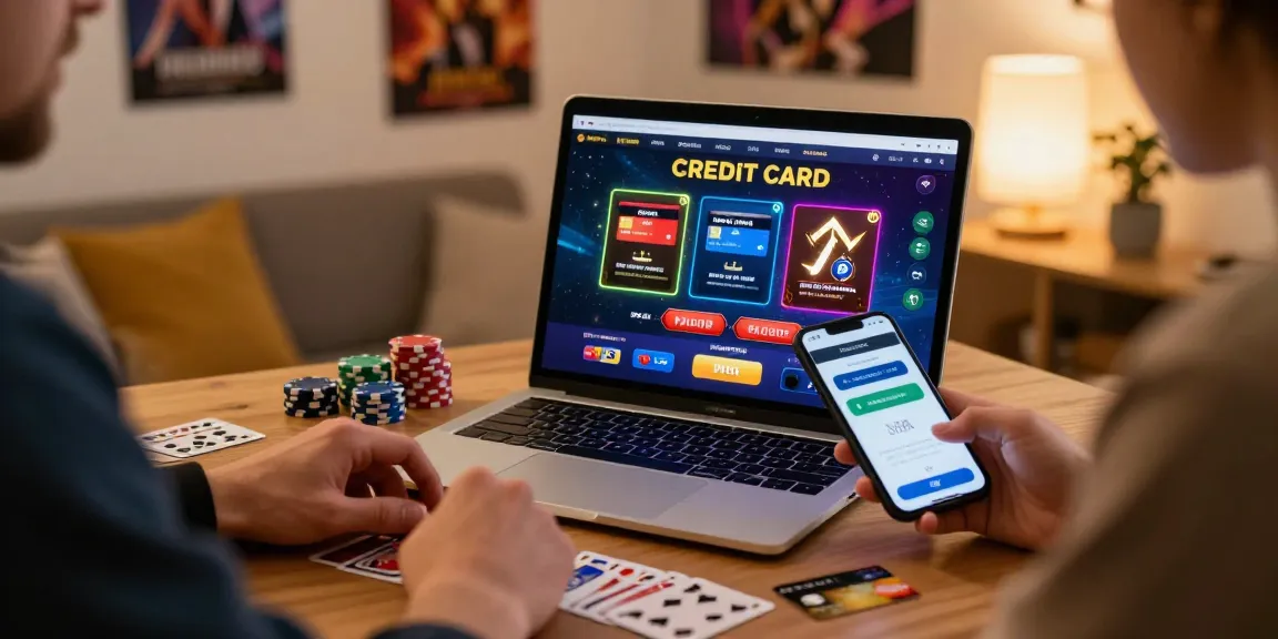 Player enjoying online casinos that accept credit cards with gaming interface and payment options visible.