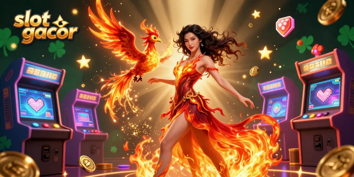 Experience the excitement of slot gacor with vibrant elements and energy in a captivating 3D illustration.
