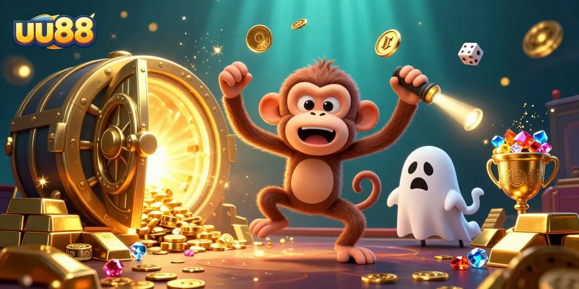 Engage with your luck at uu88, where a playful poltergeist monkey juggles riches in a haunted casino.