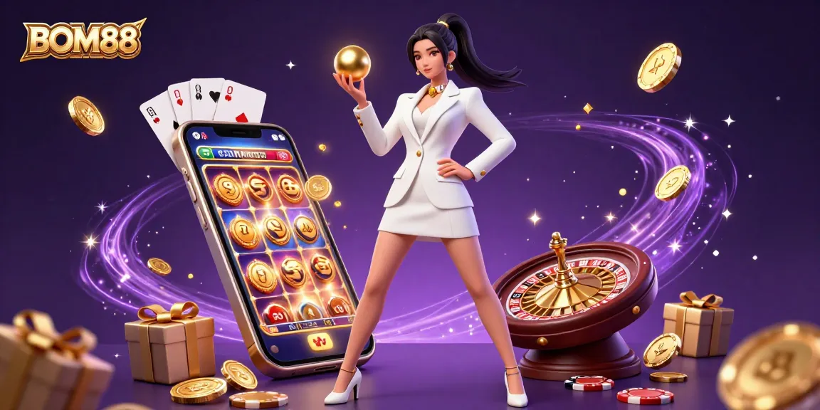 BOM88 players enjoying a thrilling casino experience with stunning visuals and dynamic games.