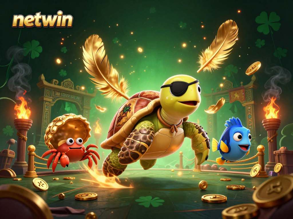 Experience netwin's thrilling online casino atmosphere with vibrant characters and dynamic gameplay elements.