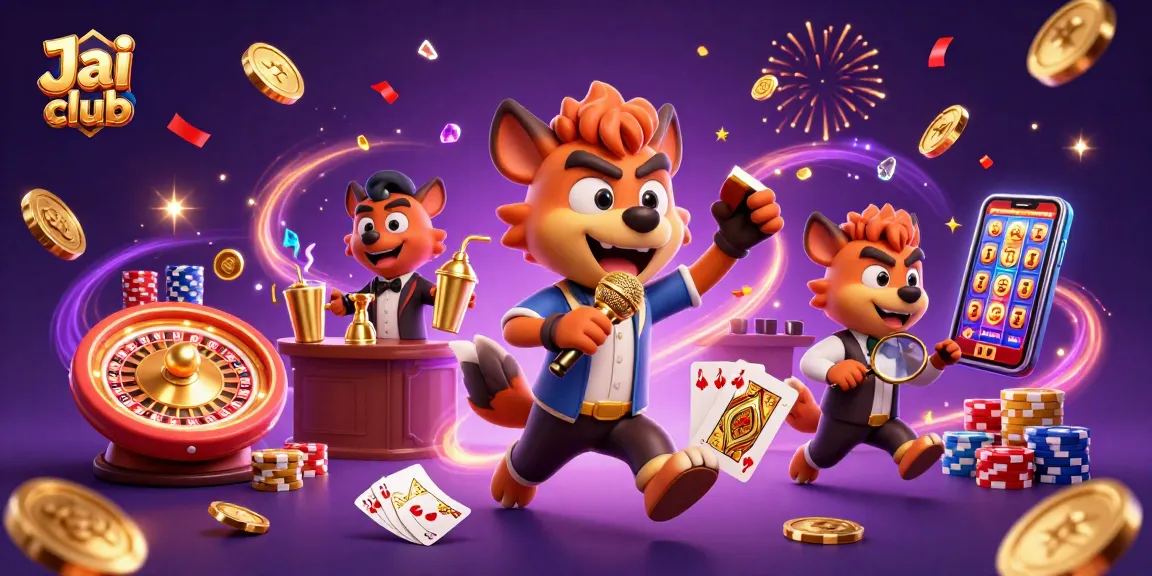 Experience thrilling gameplay at Jai club with engaging hyenas in a vibrant casino atmosphere