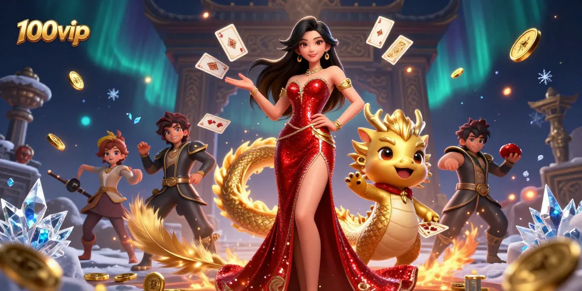 Engage with 100vip's thrilling gaming experience amidst a vibrant casino atmosphere.
