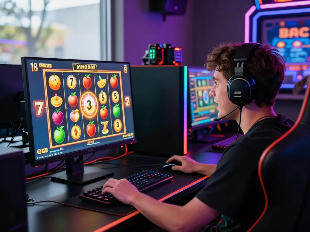 Pemain yang bersemangat menikmati permainan slot online koicuan dalam pengaturan permainan yang dinamis.
