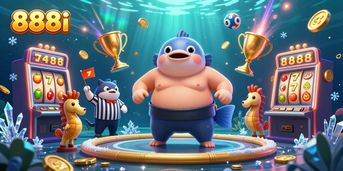 Experience the thrilling world of 888i casino games with vibrant slot machines and lively characters.