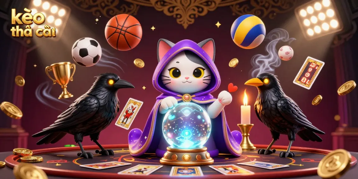 Experience the excitement of kèo nhà cái with a vibrant 3D illustration featuring sports betting action.