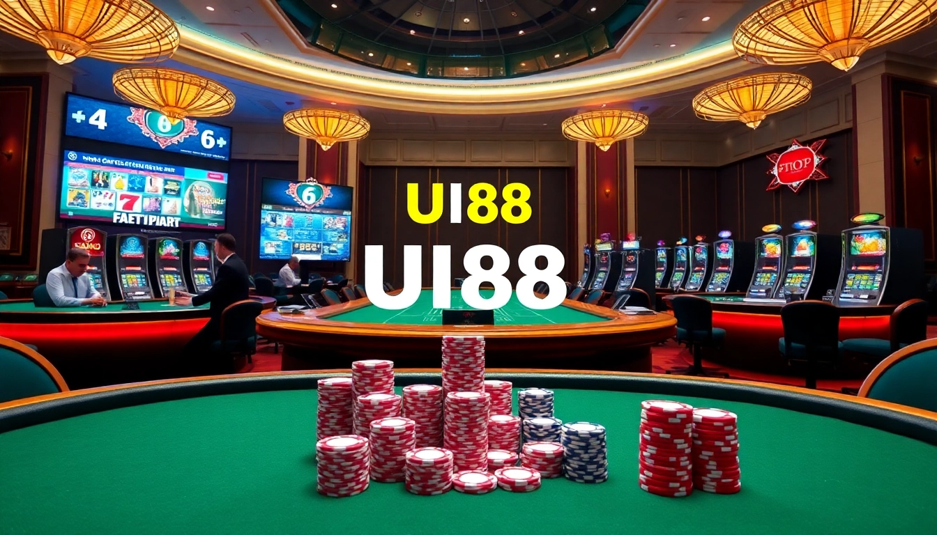 Experience UU88's thrilling online casino atmosphere with vibrant gaming elements and professional dealers.