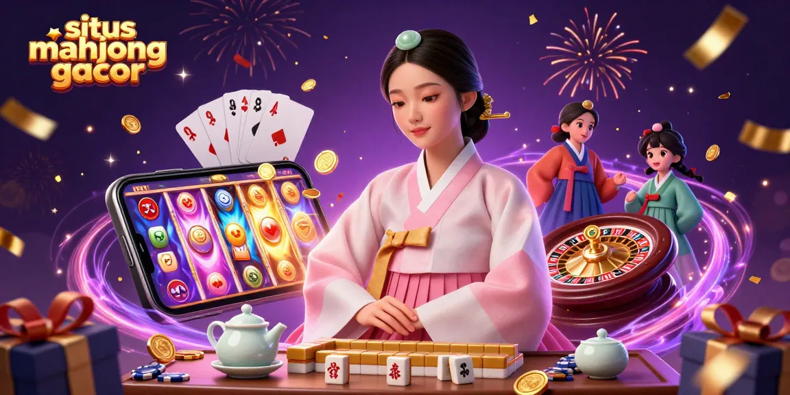 Experience the thrills on situs mahjong gacor with a vibrant casino scene featuring mahjong tiles and exciting winning elements.