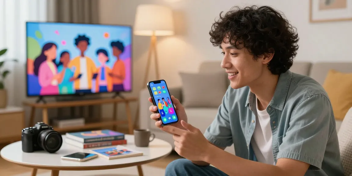 Interactive chat with crushon ai character in a cozy home setting