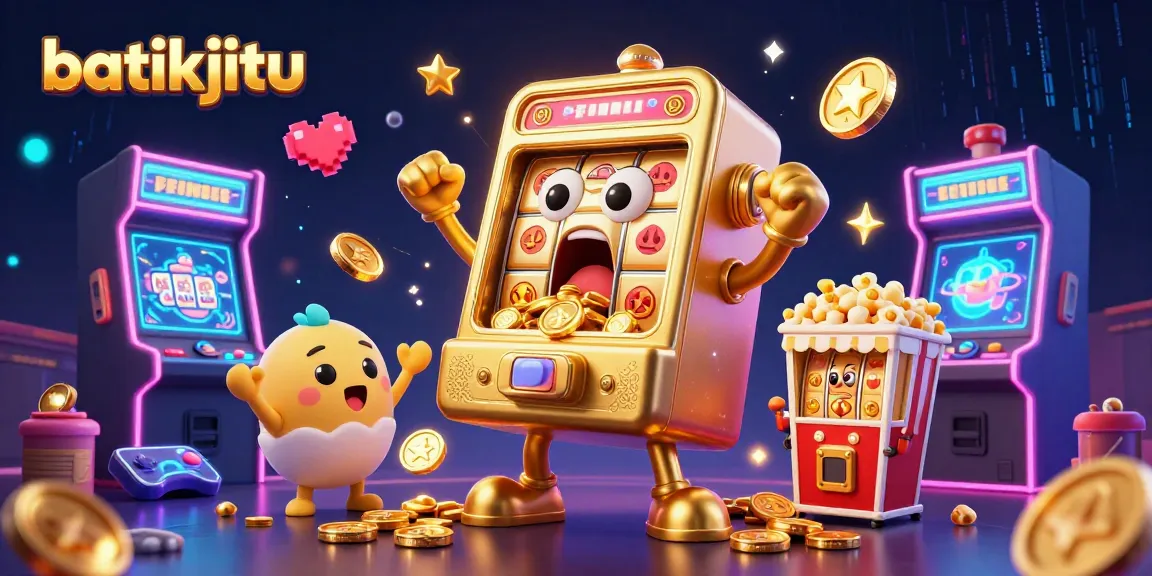 Batikjitu menghadirkan slot mesin keemasan yang terkejut dengan koin berjatuhan dalam suasana permainan yang meriah