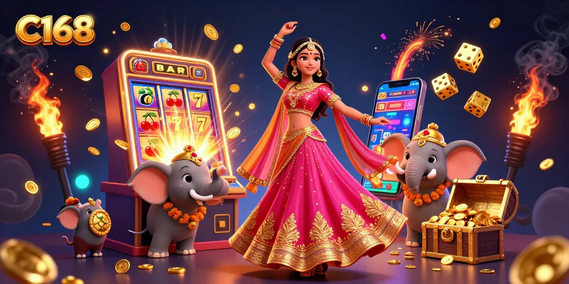Experience Casino Excitement with C168: a vibrant scene showcasing a jackpot celebration.