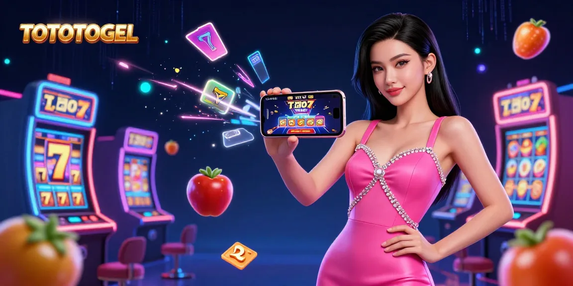 Play thrilling live casino games with TOTOTOGEL, featuring vibrant slot machines and an engaging atmosphere.