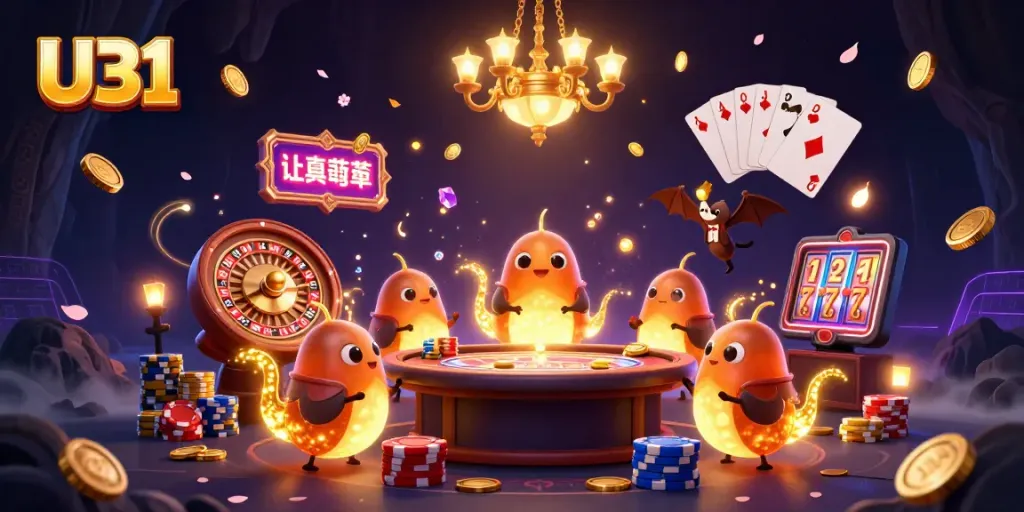 Experience thrilling gameplay at U31 casino with a vibrant illustration of its enchanting glowworm casino.