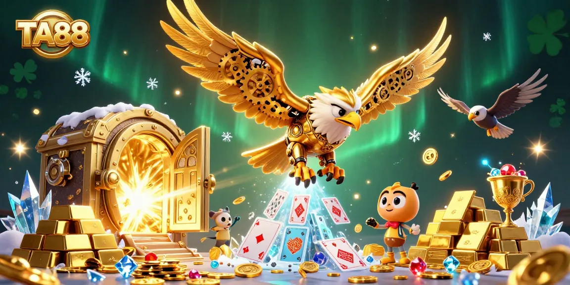 Engage with TA88’s thrilling gaming experience through an enchanting 3D casino illustration.