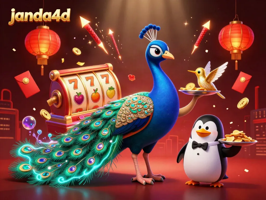 Janda4d menawarkan slot animasi menakjubkan dengan merak dan elemen keberuntungan lainnya.