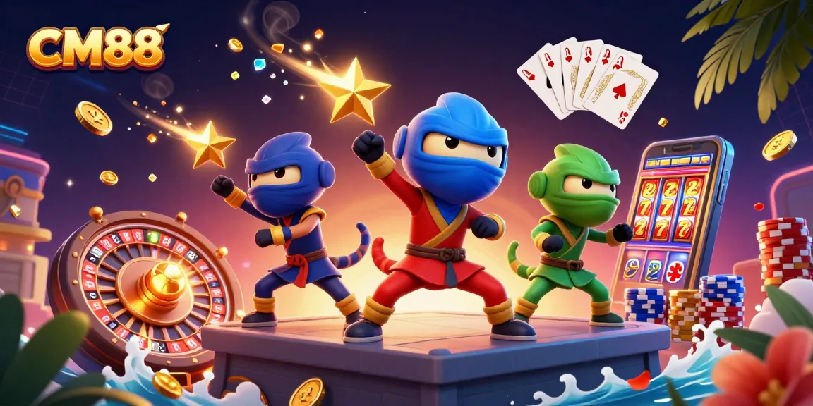 Experience thrilling moments at CM88 with a vibrant 3D casino scene full of excitement and rewards.
