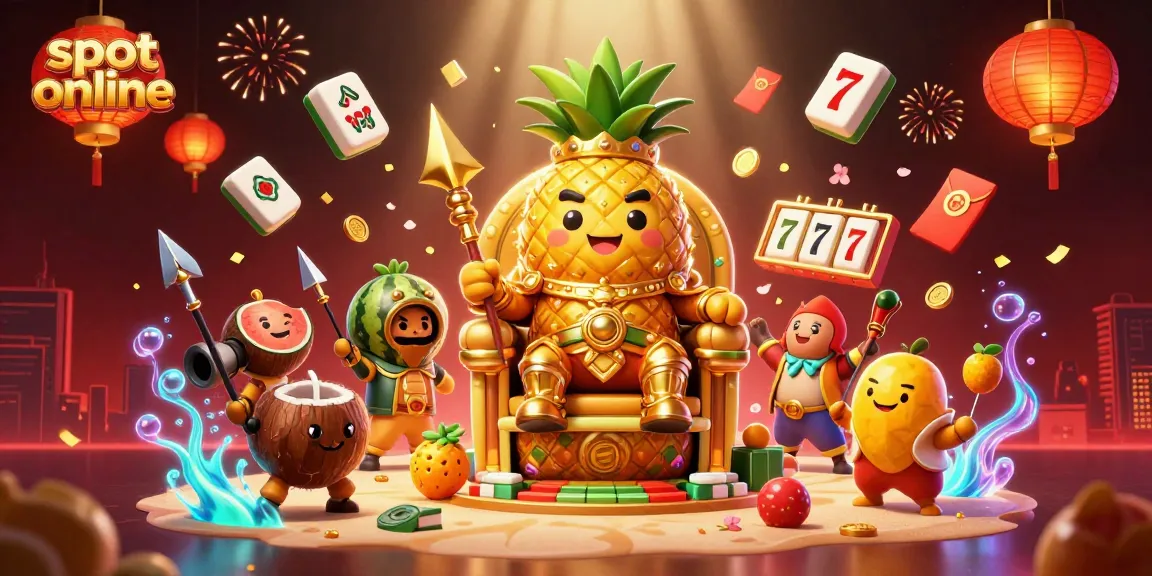 Memenangkan slot online dengan keberuntungan, raja nanas, dan elemen kasino yang menawan.
