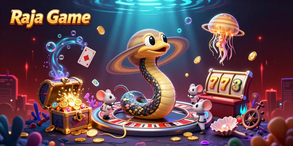 Experience thrilling gameplay with Raja Game as cartoon characters engage in roulette-style betting amidst vibrant cosmic visuals.
