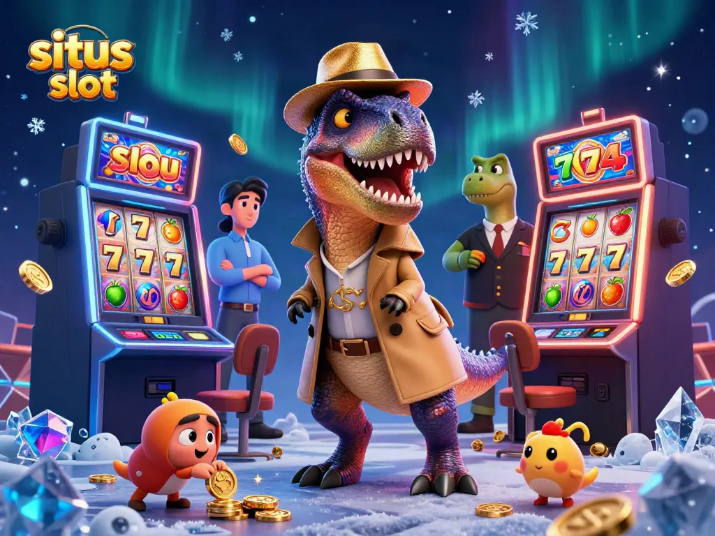 Slot mesin gacor: Velociraptor yang mencuri perhatian di casino dengan stegosaurus sebagai penjaga dan pencuri kecil.