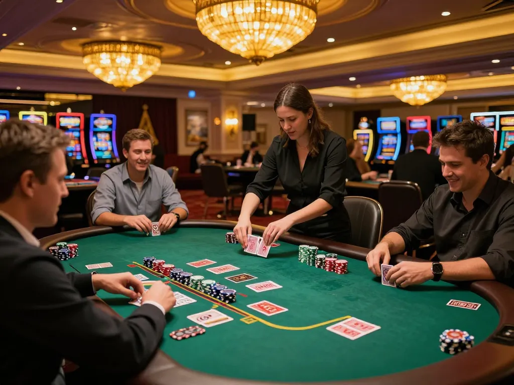 Play blackjack at LC88 with excited players and professional dealers in a vibrant casino