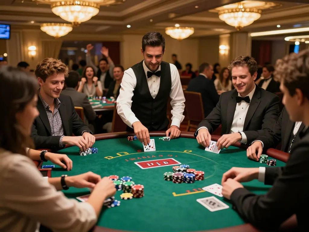 Experience the excitement of uu88 gambling with players engaged in a high-stakes poker game.