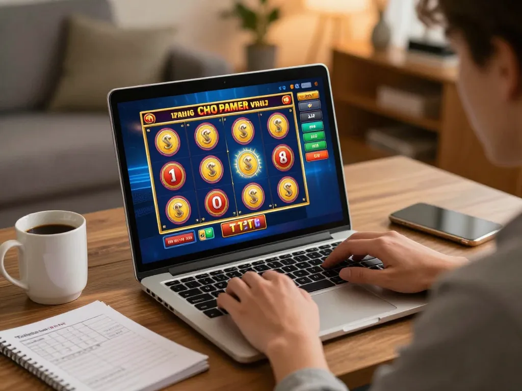 Player experiencing online casino excitement with gen-e strategies for better gaming.