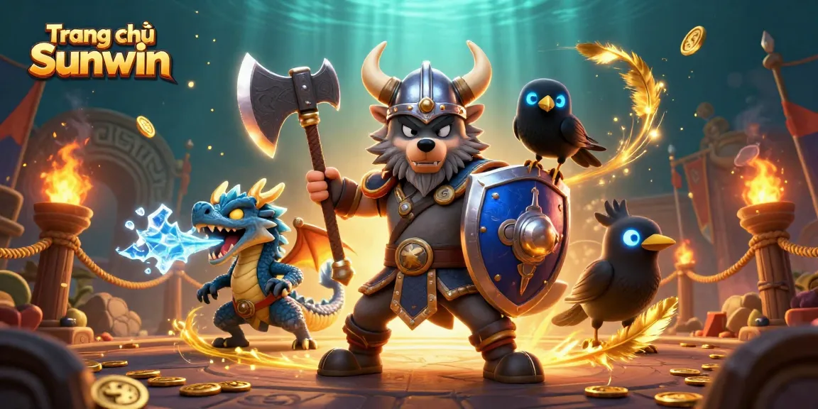 Experience the thrill of Trang chủ Sunwin with a vivid 3D casino battle scene featuring dynamic characters and rich details.