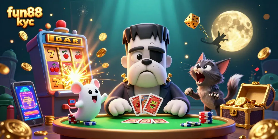 Cá cược hấp dẫn tại Fun88 KYC với hình ảnh vui nhộn từ cuộc chơi casino