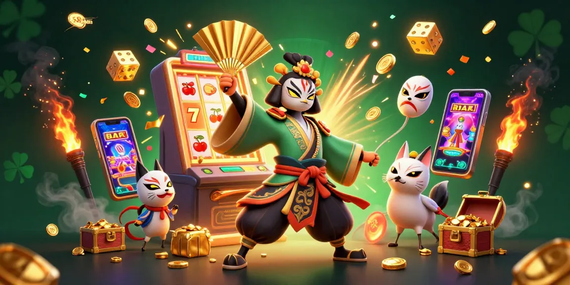 Experience the excitement of gambling with 58win in this vibrant scene filled with jackpots and dynamic gaming elements.