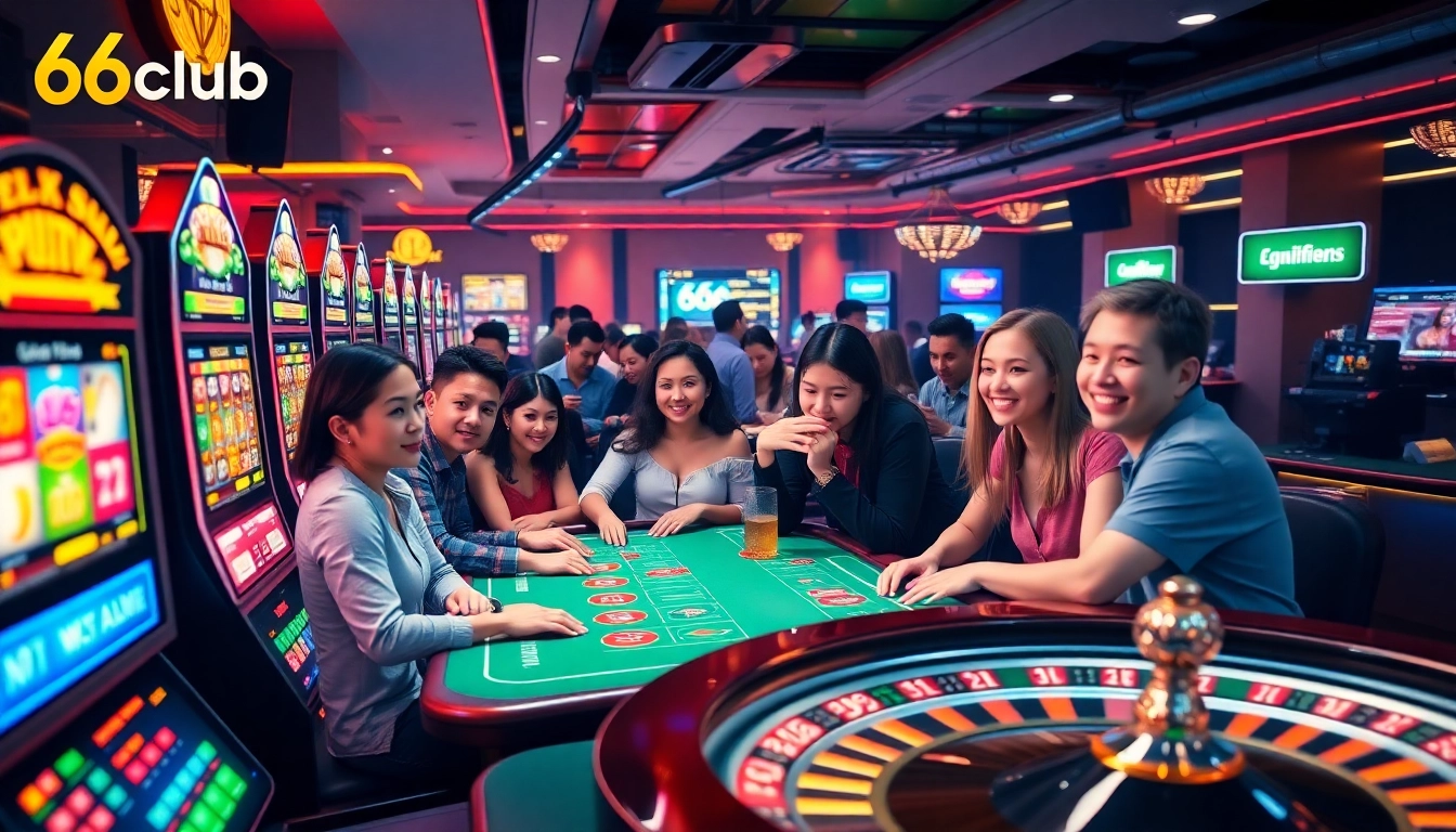 Engaging online casino experience at 66club with vibrant games and happy players.